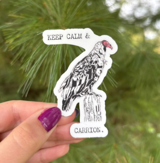 Native Ontario Species Sticker - Keep Calm & Carrion