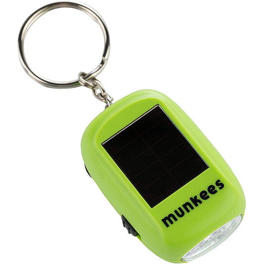 Mini Solar/Dynamo LED Flashlight with Keychain
