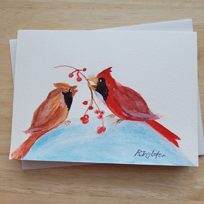 Hand Painted 5x7 Card - "Giving"